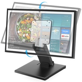 Jakeko Lay Flat Monitor Stand 24 inch - Low Foldable Monitor Stand Universal VESA 100 Adjustable