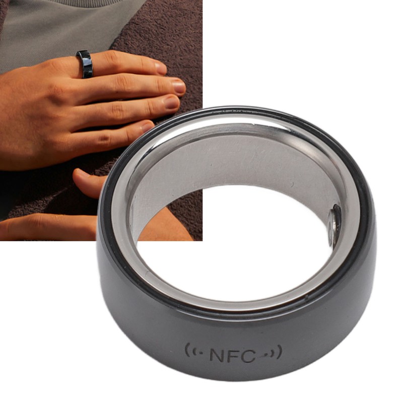 Smart Ring Sleep Fitness Tracker IP68 Waterproof Ceramic NFC Ring