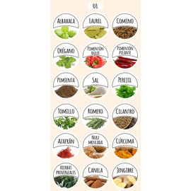 Unknown 36 Stickers Jars Spice Jars 2 Sets