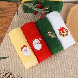 Pure Cotton Christmas Towel Santa Gift Set (Face Towel) Free Size/No.1 5ea