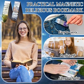 Skyygemm 100 Pack Spanish Bible Verse Magnetic Bookmarks Spanish Christian Scripture Bookmarks Religious Magnet Book Marker Christian Gifts for Teachers Students Gifts School Supplies