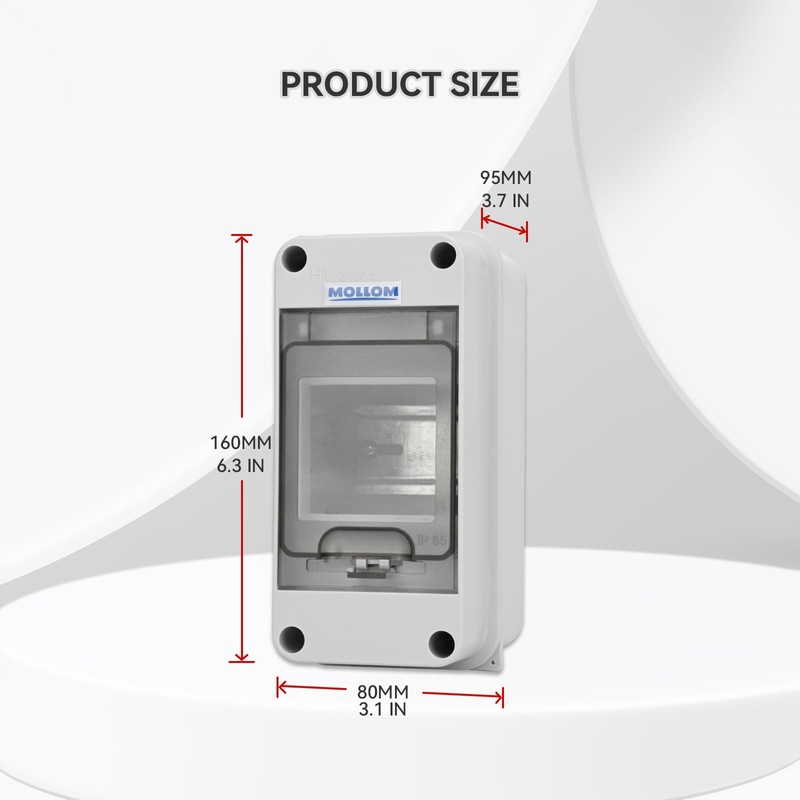 MOLLOM 3 Way Circuit Breaker MCB Distribution Protection Box with