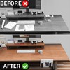 FOROIRON Adjustable Side Laptop Mount, No Drill Desk Storage Organizer,