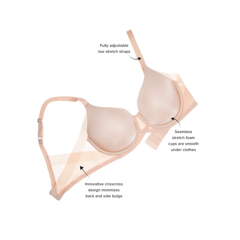 Wacoal Women's Ultimate Side Smoother Underwire T-Shirt Bra, Sand, 40C