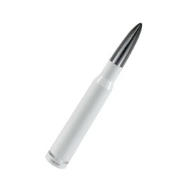 VMS WHITE GUNMETAL BULLET ANTENNA FOR CHEVY SILVERADO AND GMC SIERRA UP TO 2006