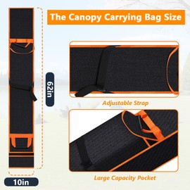 ZEMBSOYA Canopy Bag Replacement for 10 x 10 Up Canopy Tent with Roller Wheels, Outdoor Instant Canopy Storage Bag with Handles, 800D Oxford Fabric (62)