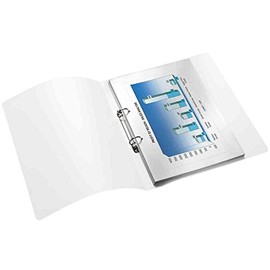 Esselte Leitz Wow Ring Binder A4 Polypropylene 2 O-Ring Size 25 mm (Metallic Pink)