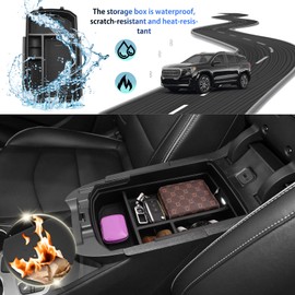 SHAOHAO 2024 GMC Terrain Center Console Organizer for 2018-2024 GMC Terrain Accessories Terrain SL, SLE, SLT, AT4, Denali Secondary Storage Insert Tray Pallet 2024 Terrain Interior Accessory