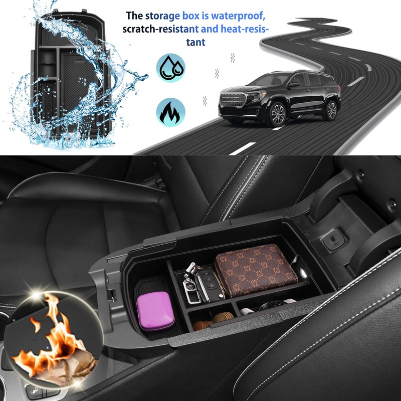 SHAOHAO 2024 GMC Terrain Center Console Organizer for 2018-2024 GMC