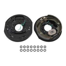 JDMSPEED Pair of 10" x 2-1/4" Self Adjusted Electric Trailer Brake Assembly Left and Right 3500lb Axle Trailer Brake Kit