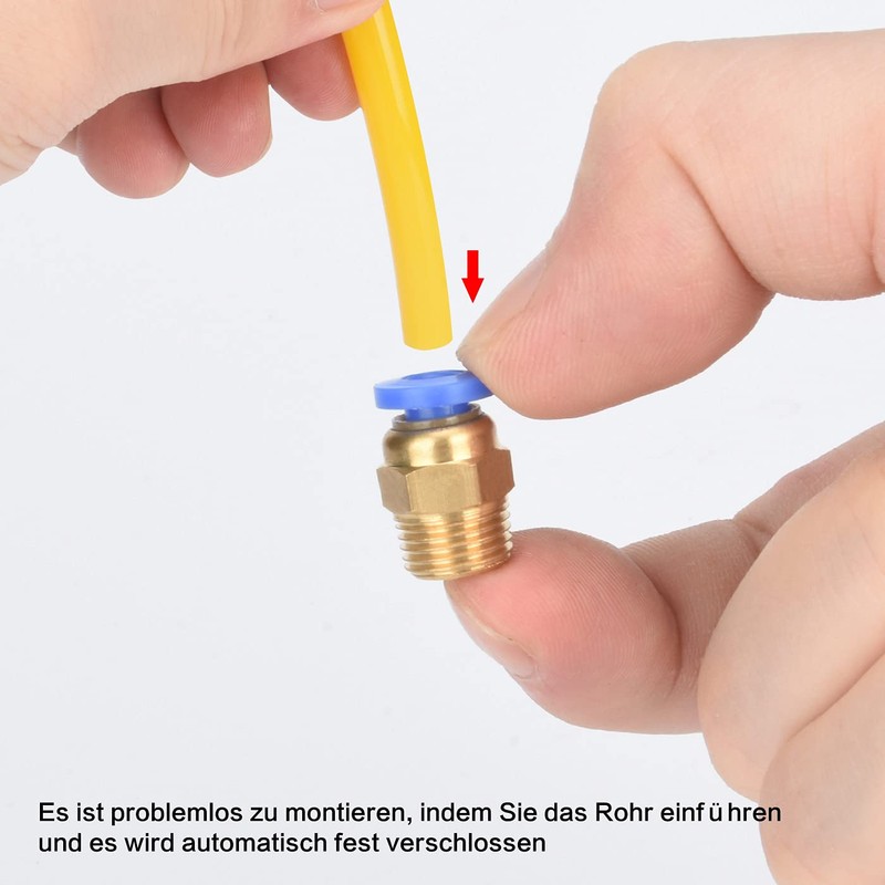 Push-Fit Connector, Quick Connector, Pack of 5 Pneumatic Screw Connection
