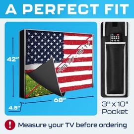 Outdoor TV Cover 75 Inch Weatherproof and Waterproof | TV Cover for Outside 75 | Outdoor TV Enclosure | Smart Shield TV Screen Protector for Outside TV | TV Display Protectors