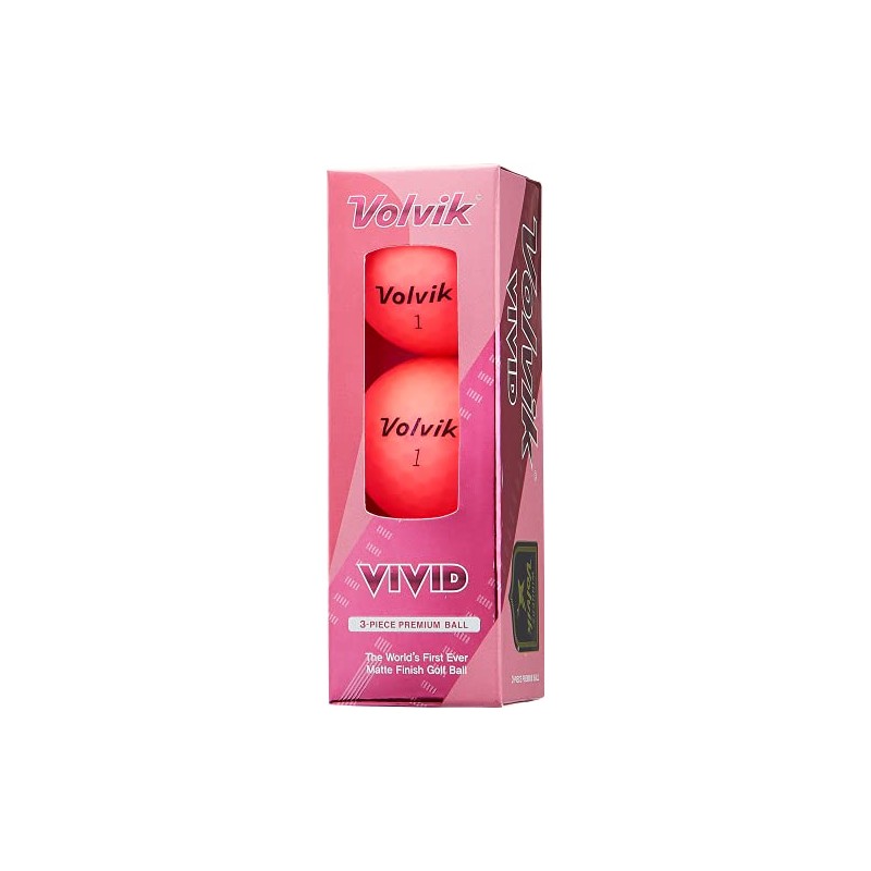 VOLVIK VIVID20 LD Pink Ball 1 Sleeve (3 Pieces) FF