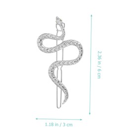Ipetboom 4pcs Alloy Snake Pattern Hair Clips Barrettes Hairpins for Firm Hold Elegant Hair Accessories for Daily Wear Gold and Silver Tone Mix