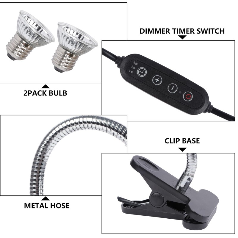 REPTI HOME Turtle Basking Light (Cycle Timer), Tortoise Lamp UVA