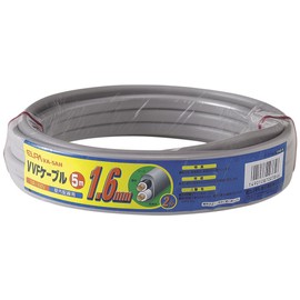 ELPA VA-5AH VVF Cable, 2 Cores, 0.06 inch (1.6 mm), 16.4 ft (5 m)