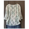 Verdusa Crochet Boho Tops 3/4 Length Sleeve Womens Tops Off