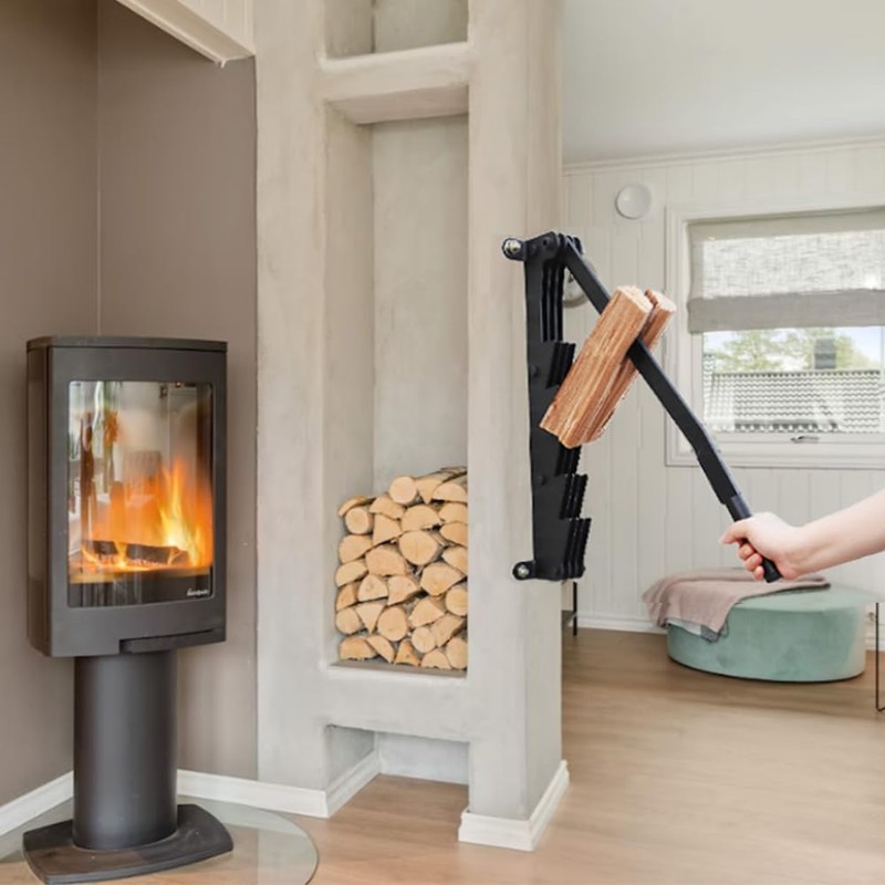 BiggerFire Carbon Steel Wall Mounted Firewood Kindling Wood Splitter Wood