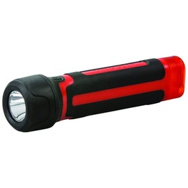 Life Gear Waterproof Signal Light with Rubberized Grip | Red Safety Light | Emergency Whistle