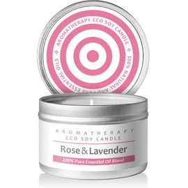 I & Candle Aromatherapy Soy Wax Scented Candles (Rose & Lavender)
