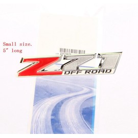 Yoaoo 1x OEM 5 Inches Grille Z71 Off Road Emblems Badge 3D Compatible with Silverado 1500 2500Hd Sierra Suburban Colorado Shiny Chrome Red