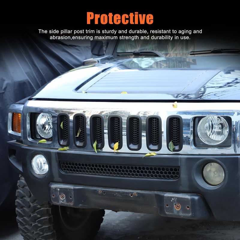 PIUGILH Front Bumper Grill Inserts Mesh Cover Compatible with Hummer