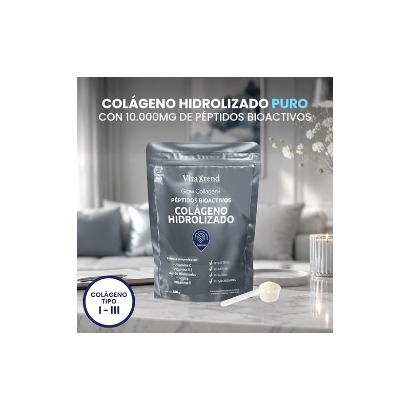 Péptidos Colágeno Hidrolizado 000 Vitamina Ácido Hialurónico Biotina Grass Fed
