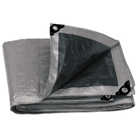TRUPER LT-56 Reinforced Gray Tarps, 7.5 oz/yd2 16.4x19.7Ft(5x6m)