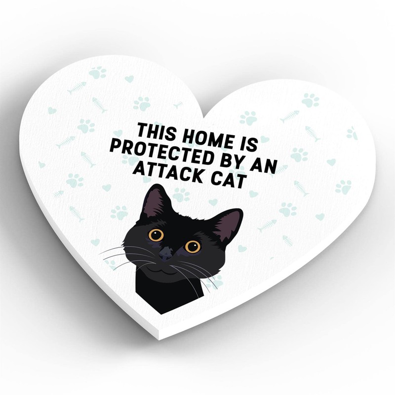 Global Designs Black Cat Home Protected Attack Cat Katie Pearson