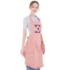 Miracu Pink Initial Apron, Kitchen Aprons for Women w/Pockets for