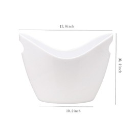 Insulated Ice Bucket for Parties 8L, Large Champagne Bucket for Cocktail Bar, Acrylic Ice Tub White