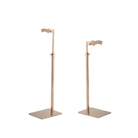 2 Pack Rose Gold Bag Display Rack Handbag Metal Display Stand Adjustable Sturdy and Durable Jewelry Rack U-Type Single Hanging Hook Strong Metal Base