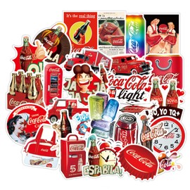 [FOCUS's Stickers]50Pcs Fashion Coke Stickers for Laptop Cellphone Water Bottle Skateboard Luggage Car Bumper, etc FJKT