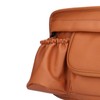 Waterproof Storage Bag Artificial Leather Brown Zipper Organizer for Vespa