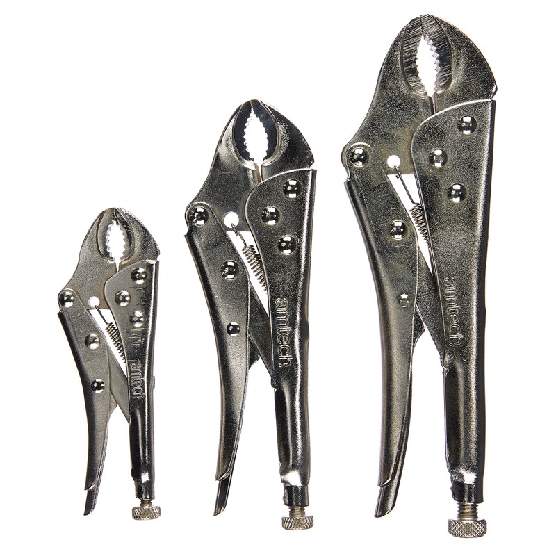 Amtech C1670 3 Piece Locking Grip plier Set
