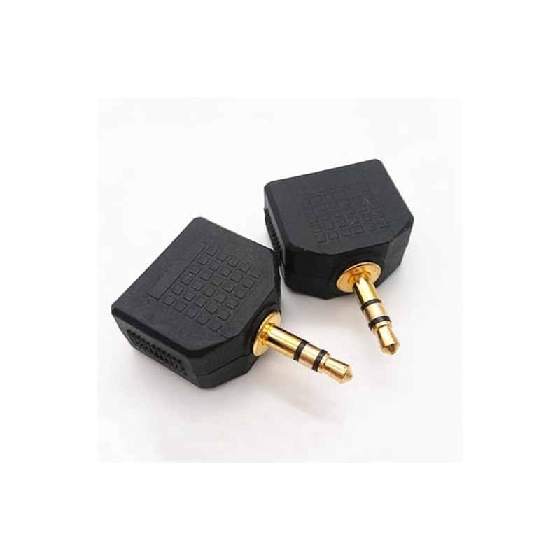 3.5mm Headphone Y Splitter, 1 Plug to 2-Jack, Ideal for