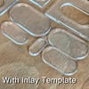 Monliful Pack of 4 Oval Inlay Template Set Router Templates