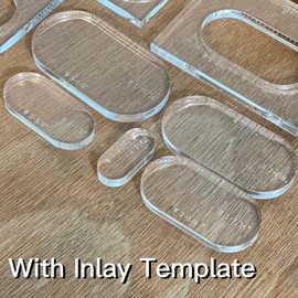 Monliful Pack of 4 Oval Inlay Template Set Router Templates for Woodworking Router Jig Templates Decorative Templates