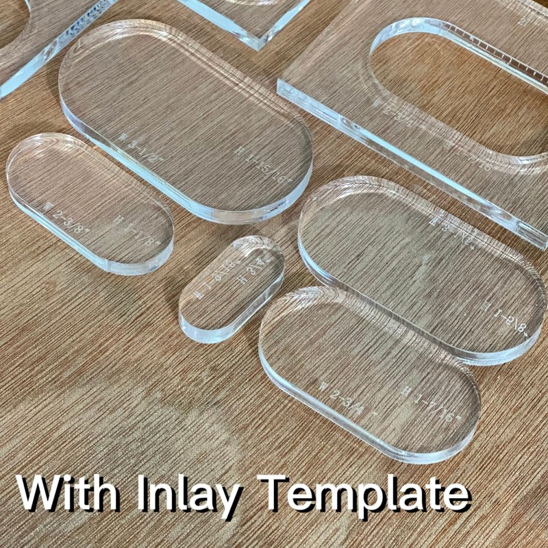 Monliful Pack of 4 Oval Inlay Template Set Router Templates