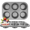 Satax Muffin Pan for Baking, Nonstick Cupcake Tin 6 Cup,sets