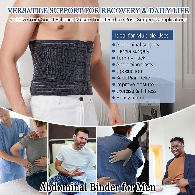 Reian Abdominal Binder for Men – Post-Surgery Support and Core