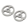 2Pcs Meat Grinder Plate Discs Blade 3 Hole Stainless Steel