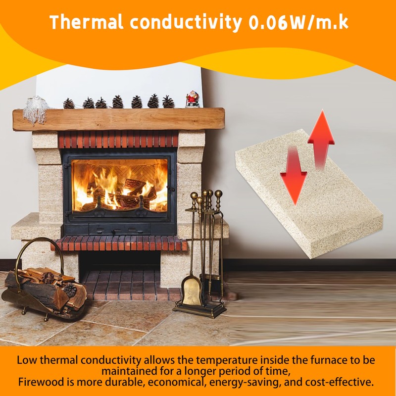 BoldWay Firebricks,Fire Bricks for Wood Stove,High Temperature Resistant Vermiculite Bricks(2700F),Cuttable