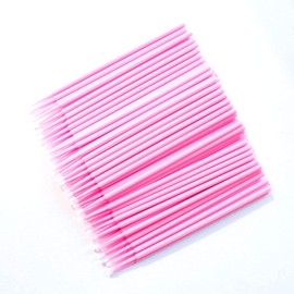 Fenshine 100pcs Micro Applicator Brushes Disposable Eyelash Extension Micro Brushes for Eyelash Extension (Pink)
