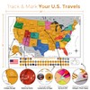 TRIPA TRIPS White Scratch off Map of United States &