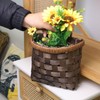 SHCMSADO Bamboo Storage Basket for Wall Woven Mounted Basket for