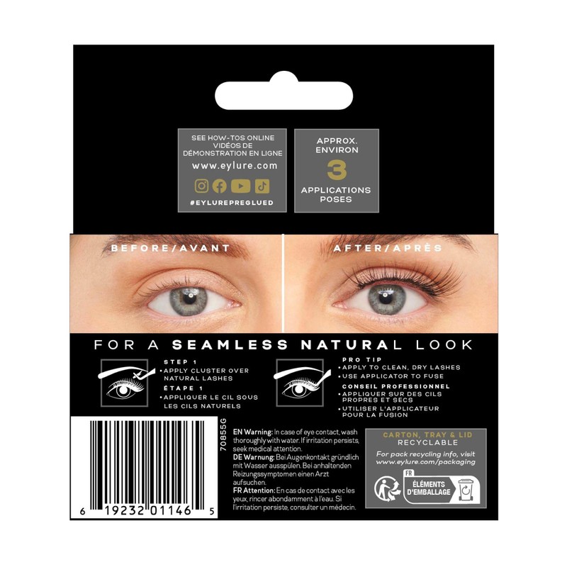 Eylure Natural Luxe Faux Mink Pre-Glued Eyelash Clusters