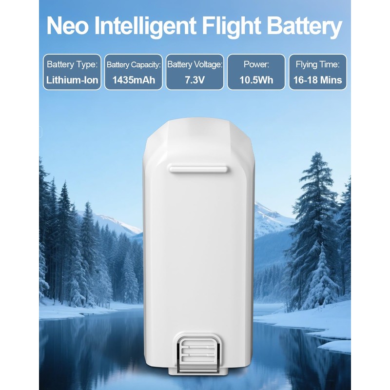 MVMOD Neo Battery 2 Pack, 1435mAh 7.3V Intelligent Flight Battery