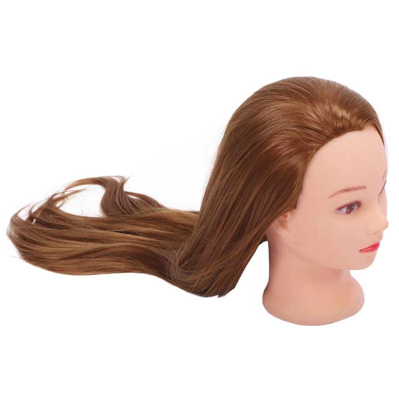 Hair Mannequin Head Hairdressing Styling Training Braiding Practice Doll Head