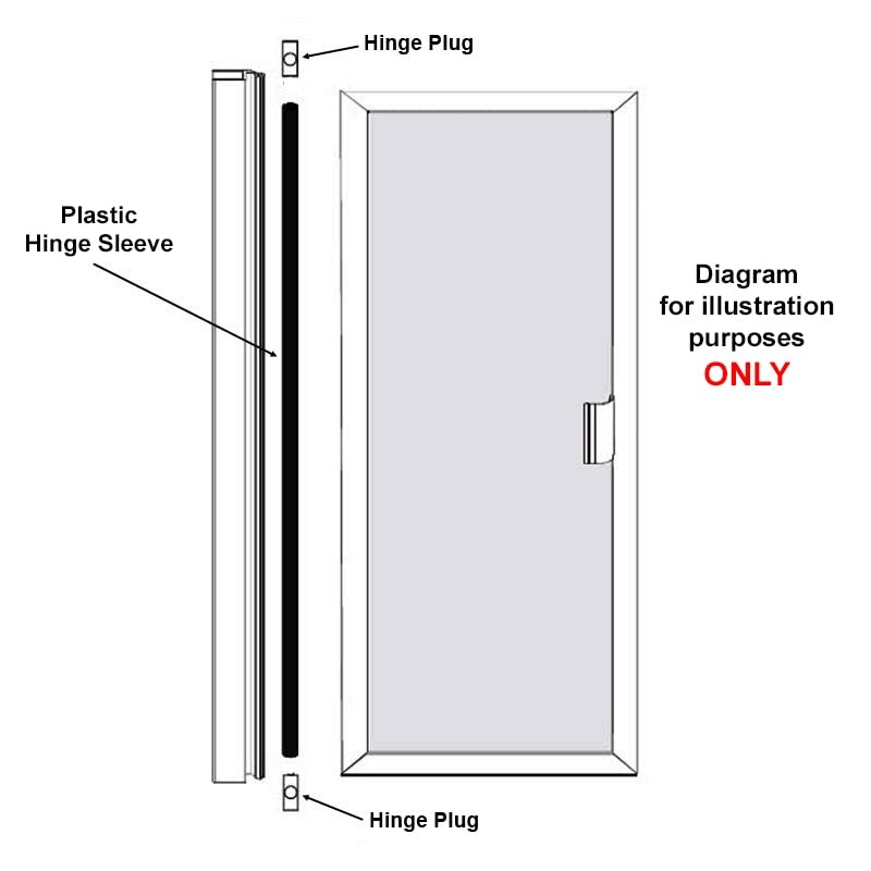 Gordon Glass Plastic Hinge Sleeve ONLY for Shower Doors with